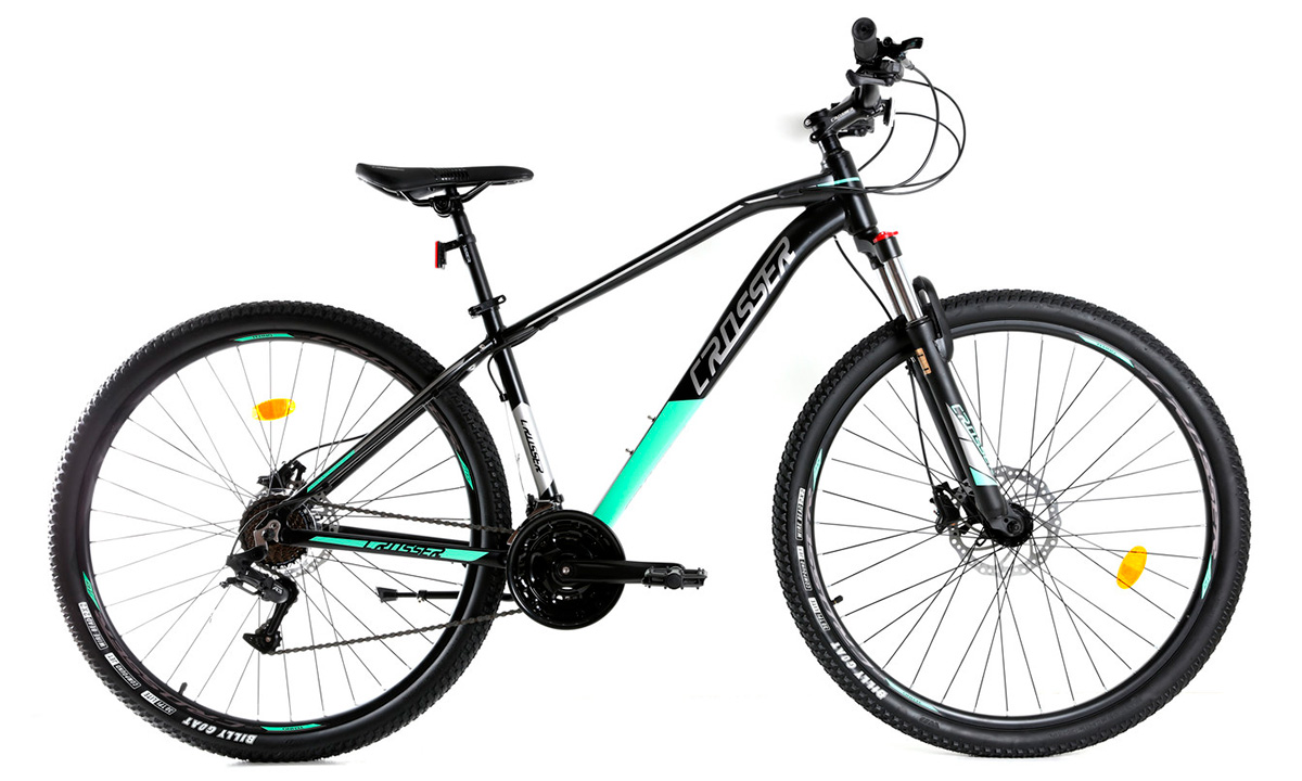 Фотография Велосипед Crosser Jazzz 3 29" 2021, размер XL, Черно-зеленый 